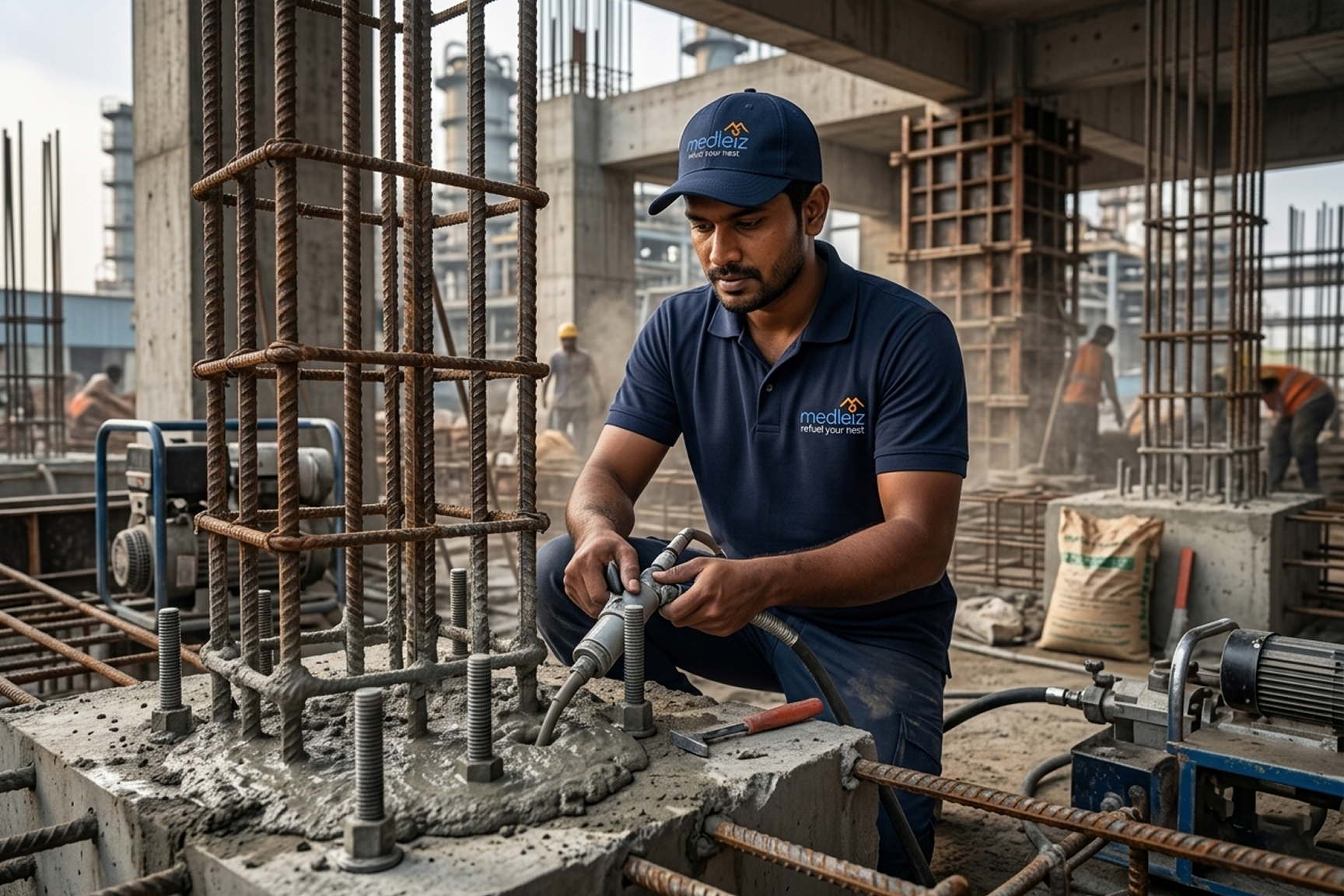 Structural grouting work