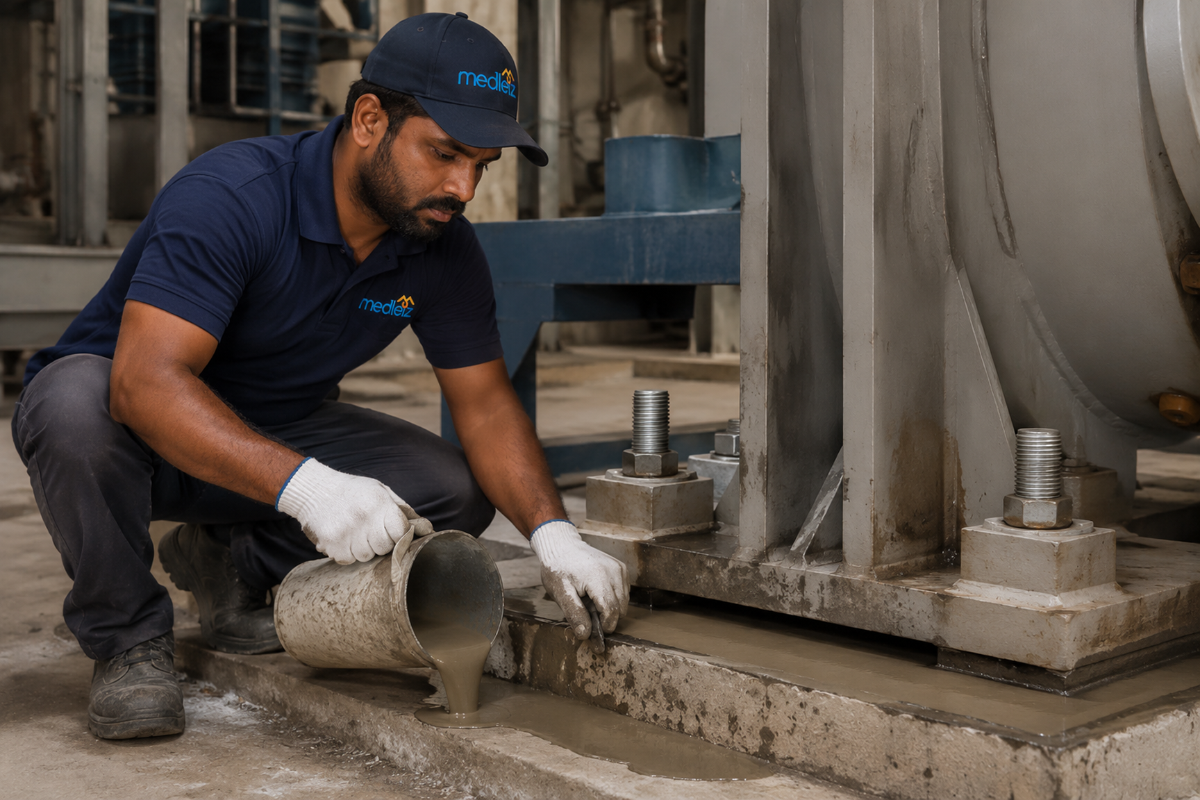 Non shrink grouting work