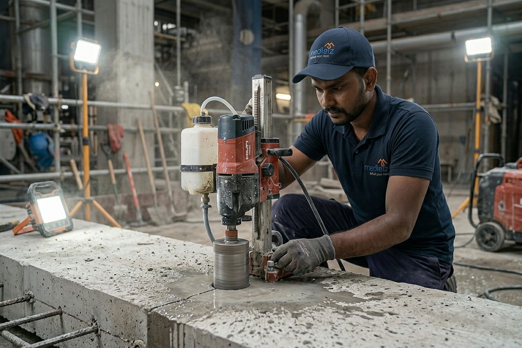 Core cutting work - 50mm