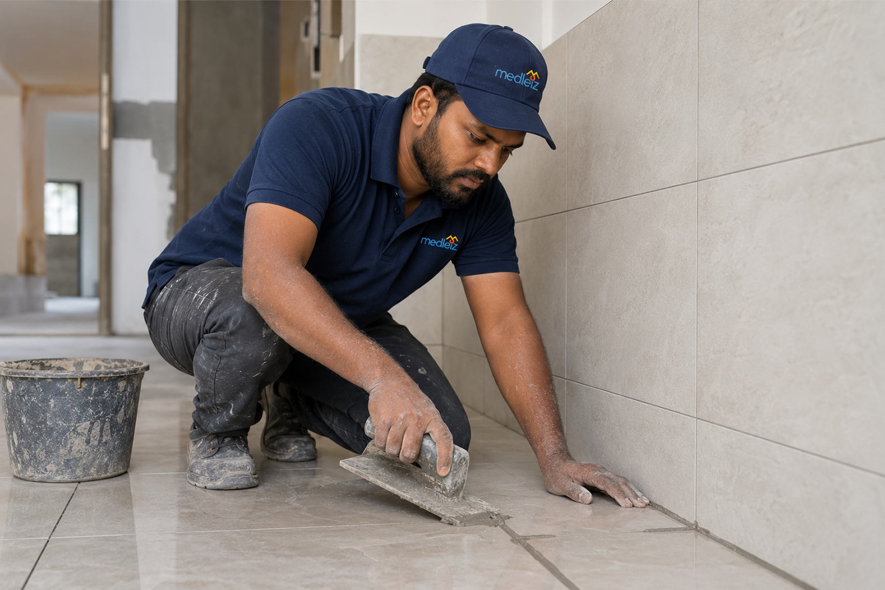 Tiles pointing work