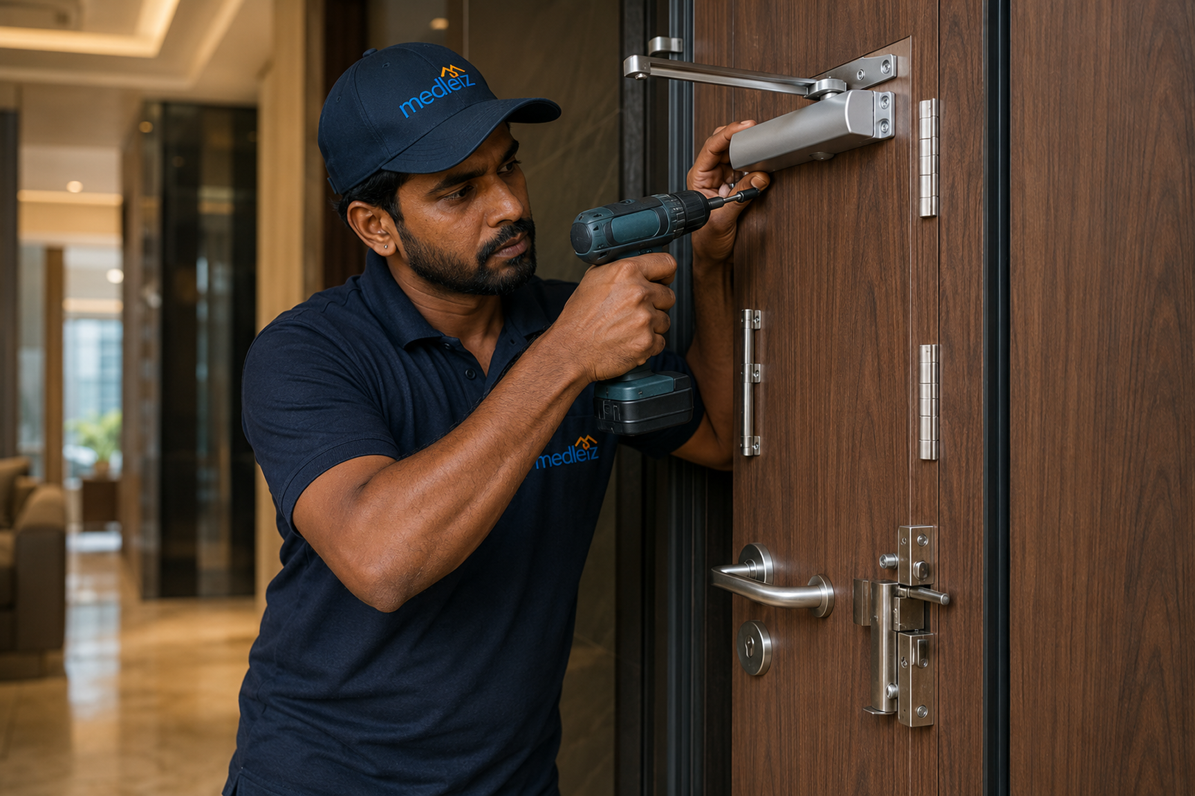 Door closure & hardware fixing work
